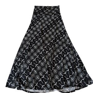 LuLaRoe Black & White Flared A-Line Maxi Skirt